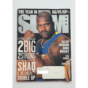 2001 SLAM Magazine Shaq Lakers Kobe Bryant Poster Allen Iverson‎ Issue 53 Sept